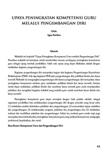 Upaya Peningkatan Kompetensi Guru Melalui Pengembangan Lumbung